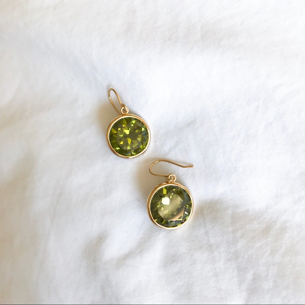J. Crew small earrings - warm green